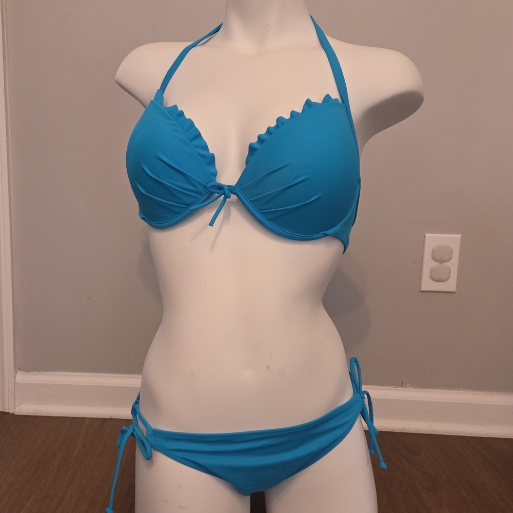 Victoria's Secret Aqua Halter Bikini
